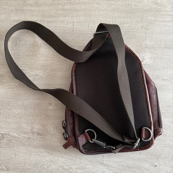 Jack George Crossover Backpack Messenger Bag Leather Brown - Picture 3 of 7